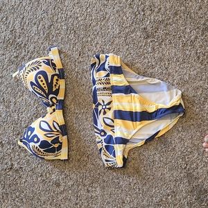 Two piece swimming suit